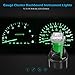 Partsam T5 73 74 Instrument Panel Gauge Cluster Dashboard LED Light Bulbs with Twist Sockets-10Pcs Green