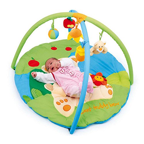 Krabbeldecke „Jamie“ mit biegsamem Spielbogen, kuschelweiche und farbenfrohe Erlebnisdecke für Babys, mit fünf… – Bild 3