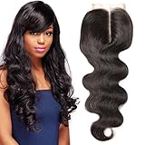UNICE Hair Brazilian Virgin Hair 4x4 Body Wave Lace Closure Middle Part Natural Black 14inch