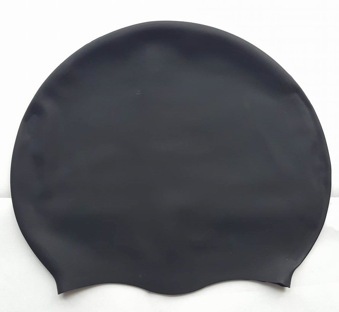DreadLab - Medium/Large Swim Cap (Plain Black - NO LOGO) Dreadlocks/Braids/Weaves/Extensions
