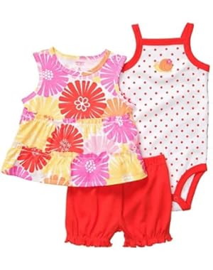Oh-So-Fun 3-Piece Set - Flowers & Polka Dots-6 Months