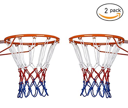 Esther Beauty Heavy Duty Basketball Net Professional All-Weather Outdoor&Indoor 12 Loops Net (Red&White&Blue) - Thumbnail 6