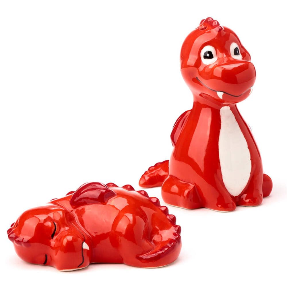 Puckator SP96 Red Dragon Ceramic Salt and Pepper Set
