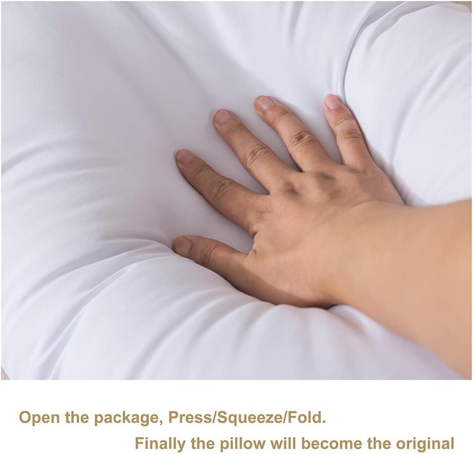 DOWNCOOL Long Body Pillow Insert- Breathable Bed Full Pillow for Side Sleeper Without Cover- 20 x 54 inch: Home & Kitchen