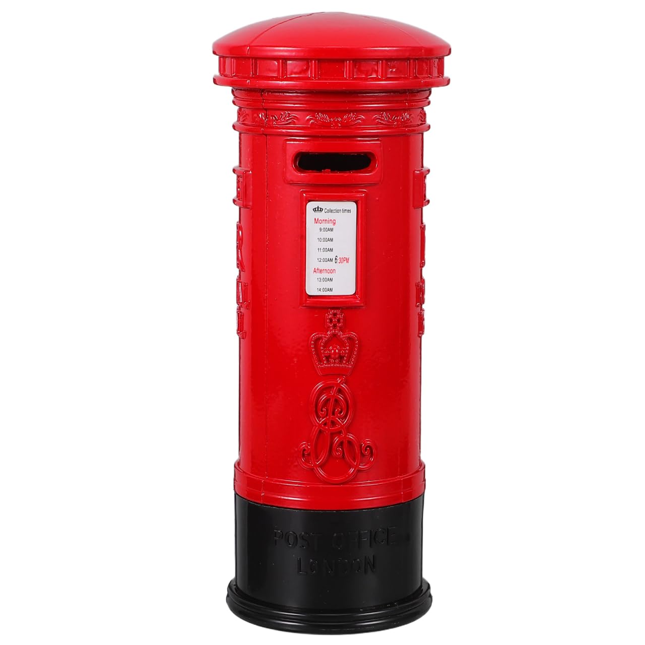 Vintage British Piggy Bank Money Safe Box High Capacity Coin Money Box for Kids Savings Post Party Favor, Red