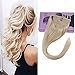 VeSunny 14inch Blonde Ponytail Extension Color #60 Platinum Blonde Real Hair Ponytail Extension Straight Remy Human Hair 80g/set