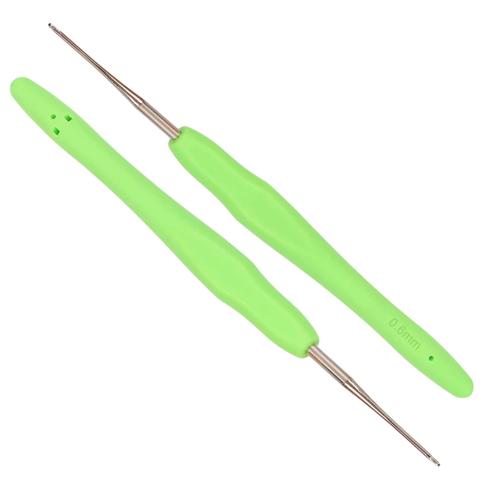 Coopay Small Crochet Hooks 2 Pack, 0.6mm Fine Thin Steel, Ergonomic for Dreadlocks & Locking Hair, UK Size