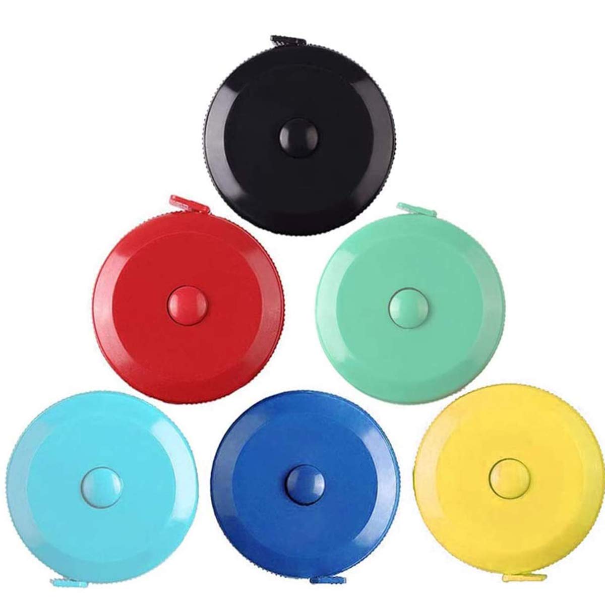 6PACK Retractable 60"Double Scale Soft Tape Measure 150CM 60inch Measuring Tape Rulers Flexible Weight Loss Medical Body Sewing Tailor Dressmaker Cloth Accurate Measurements Home Office Accessories