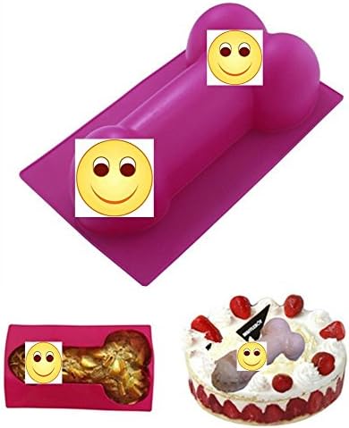 1 Pcs Pink Big Large Shape Silicone Mold for Birthday Single Party Hilarious Funny Baking Pan Handmade DIY Mousse Chocolate Fondant Soap Cake Ice Cube Mould Tool Novelty Cake Pans