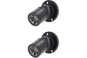 ANYPOWK Dimmable 12V LED Mini Spotlights for Display - 1.5W Warm White 3000K, Small Spotlights for Displays with Dimmer, Black - Set of 2