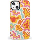 Casely iPhone 15 Case | Tropical Color Splash | Abstract Retro | Bold Protective Design | Compatible with MagSafe