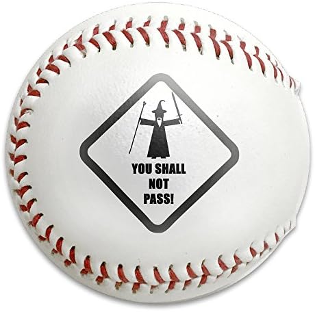 You Shall Not Pass Warning Sign Standard 9 Baseball Baseballs Practice Ball Safety Balls
