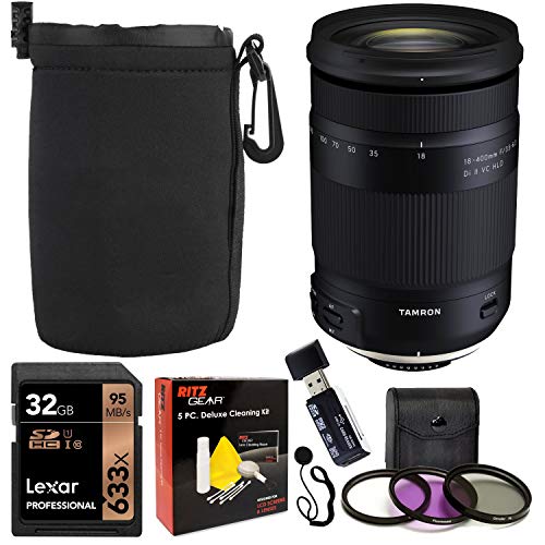 Tamron 18-400mm F/3.5-6.3 DI-II VC HLD All-in-One Zoom for Nikon APS-C Digital SLR Cameras, Sandisk 32GB, TruDigital Filter Kit, Protective Lens Pouch, Memory Card Reader and Accessory Bundle - Thumbnail 6