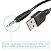 Neewer® 5-Feet USB 2.0 to 3.5mm Male Audio Stereo Headphone Cable (1X Audio Cable)