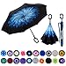 MRTLLOA Double Layer Inverted Umbrella with C-Shaped Handle, Anti-UV Waterproof Windproof Straight Umbrella for Car Rain Outdoor Use