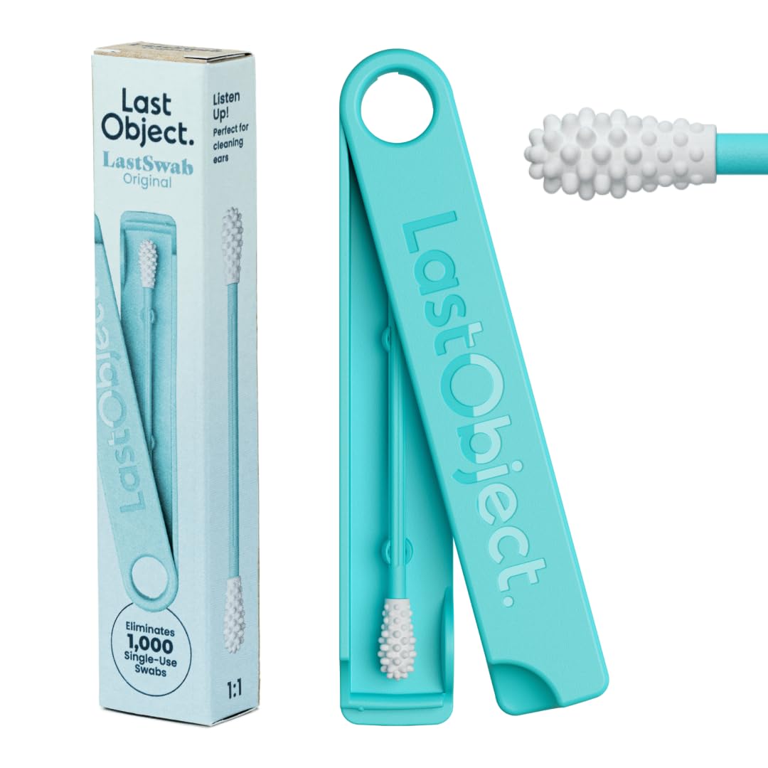 LastSwab® Reusable Buds Swabs for Ear Cleaning - The Sustainable and Sanitary Alternative to Single-Use Q Tips - Zero Waste and Easy to Clean - Comes with a Convenient Travel Case Holder