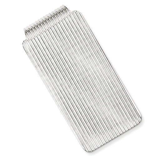 Wide Textured Sterling Silver Money Clip