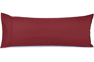 Nestl Body Pillow Cover – Soft Body Pillow Pillowcase – Lightweight Burgundy Pillowcase – Microfiber Body Pillow Case Cover – 20x54 Inches – Envelope Closure