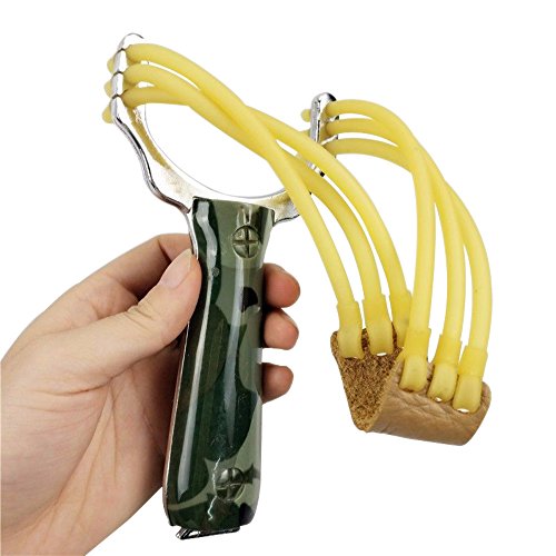 Eliteguard Powerful Aluminium Alloy Camouflage Bow Catapult Outdoor Hunting Slingshot