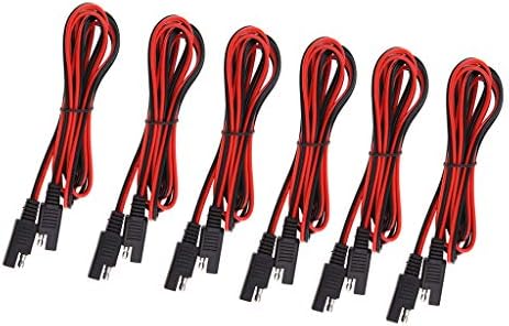 バッテリー充電器延長ケーブル 予約販売 Sae通用延長コード 6ピース