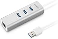Anker Unibody Aluminum 3-Port USB 3.0 and Gigabit Ethernet Hub with 1.3ft / 40cm USB 3.0 Cable [Ethernet Port RTL8153 Chipset + USB Ports VL812 Chipset]