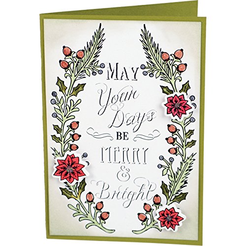 Sizzix 661632 Clear Stamps, Seasonal Sentiments by Jen Long