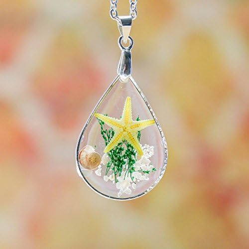 Simsly Fashion Necklace Starfish Pendant Drop Handmade Necklaces Chains Jewelry for Women and Girls
