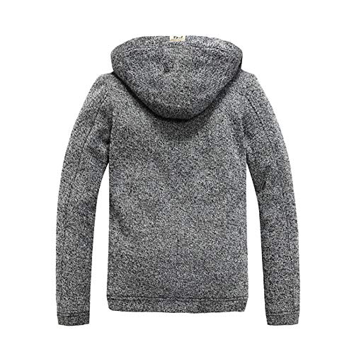 Clearance Sale,2018 New WUAI Men's Eco Fleece Jackets Knit Cardigan Fashion Outdoors Sports Thickened Plush Coats(Grey,US Size L = Tag XL)