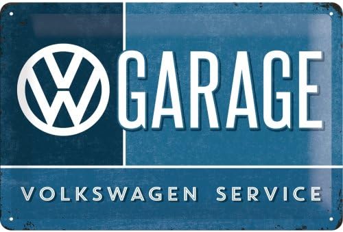 Nostalgic-Art Retro Tin Sign - Volkswagen - VW Garage - Car gift idea, Metal Plaque, Vintage design for wall decoration 20 x 30 cm