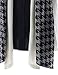 (GD92) Slim Fit Hound tooth Check Open Front Shawl Collar Stylish Wool Cardigan WHITE US M(Tag size XL)