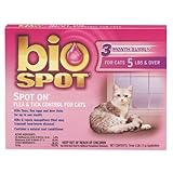 Bio Spot Spot On Flea & Tick Control for Cats & Kittens Over 5 Pounds, 3-Month Supply