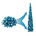Joy-Leo 5ft Blue Pop Up Christmas Tree with Reflective Sequins, Designed for Small Spaces, Easy to Assemble, Save Your Space & Time, Model JL23