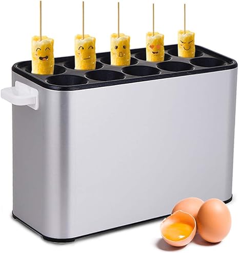 Amazon Co Jp Baoshishanスティックパンケーキメーカー 10管スティック パンケーキメーカー 電動 卵ソーセージメーカー 卵ロールメーカー オムレツ 朝食 バーベキューピルメーカー ホットドッグ焼成機 業務用 家庭用シルバーグレー 110v ホーム キッチン