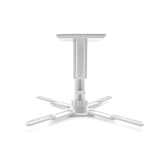 Moman Beamer Halterung Projektor Deckenhalterung 360° Drehbar Belastbarkeit 10kg Ausziehbar Deckenabstand 15-20cm Höhenverste