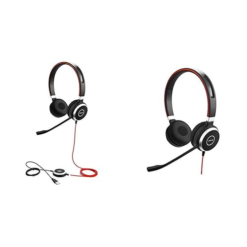 Jabra Evolve 40 UC Stereo Wired Headset/Music Headphones