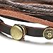 ORAZIO 4Pcs Leather Bracelet for Men Womens Rope Wrap Bangle Cuff Bracelet,7-8 Inches Adjustable
