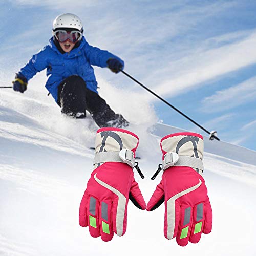 ski gloves kids winter warm waterproof windproof thermal snowboard anti slip cold weather snow skiing snowboarding cycling per children's lining outdoor sports mittens for 3-6 years old boy girls