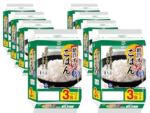 からだシフト 糖質オフ ごはん 大麦入り (150g×3食入×8セット ) 低糖質で美味しく健康管理 ( 高アミロース米 / 大麦 /うるち米 ) 電子レンジ調理 ( 時短 / 災害時用 / ローリングストックにも ) 糖質コントロール