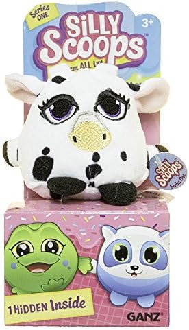 Silly Scoops Series One Plush Toy with Surprise Plush - Cookies 'N Cream Cow