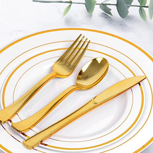 Charcuterie Cups Dining Gold 10 Pieces Disposable Party Plates
