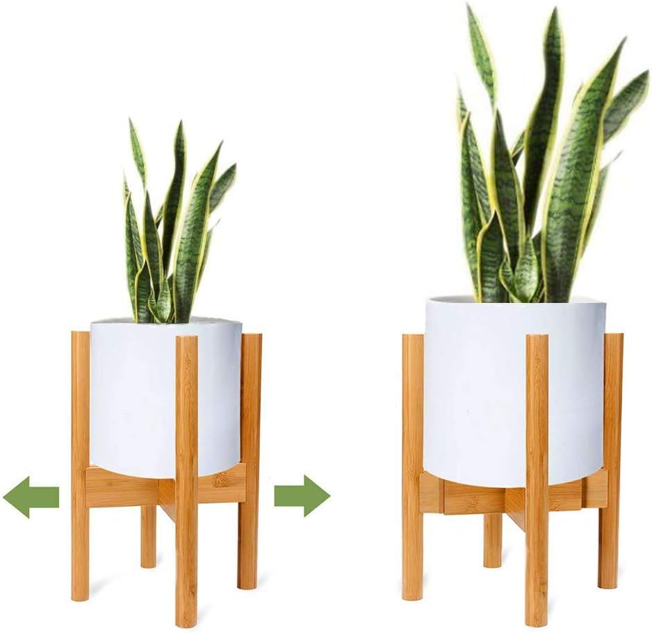 Bambus Pflanzenständer Mid-Century Modern – Platzsparend, Mehrstöckig Für Topfpflanzen Im Wohnzimmer Oder Auf Der Terrasse