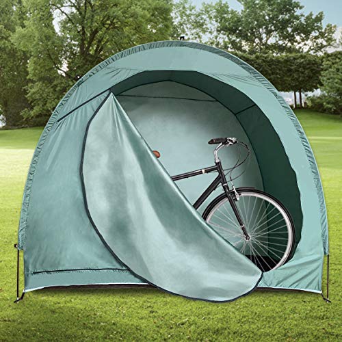 H&ZT Bike Cover Storage Tent Tricycle Cover Storage Shed Tent, Durable Polyester Waterproof Anti-Dust