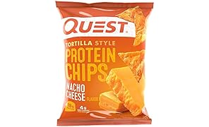 Quest Nutrition Protein Tortilla Chips, Nacho, 8 Count