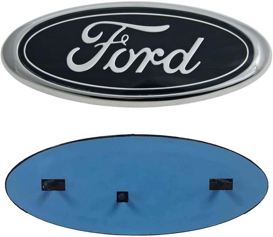 2004-2014 Ford F150 Front Grille Tailgate Emblem, Oval 9"X3.5", Decal Badge Nameplate Also Fits for 04-14 F250 F350, 11-14 Edge, 11-16 Explorer, 06-11 Ranger, 07-11 Expedition (Black)