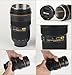Sornean Camera Lens Coffee Mug Stainless Steel Insulated Tumbler Cup for Couples Creative Photographer Gifts (Zoomer)