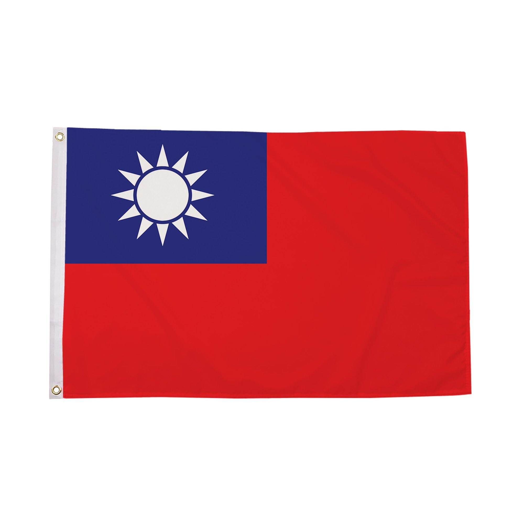 Flagtex Taiwan Flag 3ft x 2ft Republic of China ROC Flag Red Blue Canton White Sun Twelve Rays Premium Polyester Brass Grommets Double Stitched 90cm x 60cm Indoor Outdoor Banner Decoration