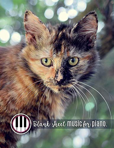 Blank sheet music for piano: Cat Cover design, Music Manuscript Paper, Staff Paper, Music Notebook 5 Staves, 8.5 x 11, A4, 100 pages, (Music Composition Books) (Volume 2)