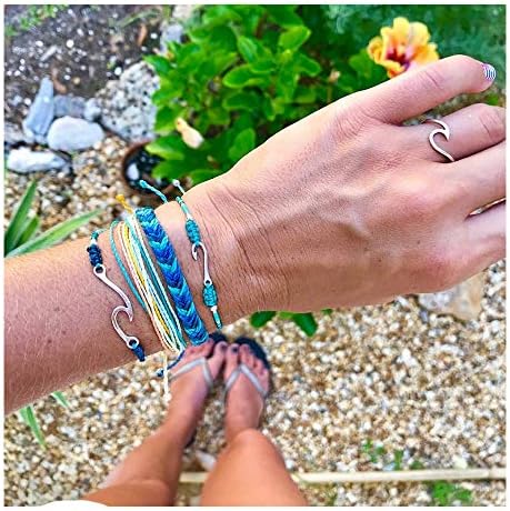 CHOA 3 Pcs Summer Surfer Wave Bracelet Adjustable Friendship Bracelet Handcrafted Jewelry Women