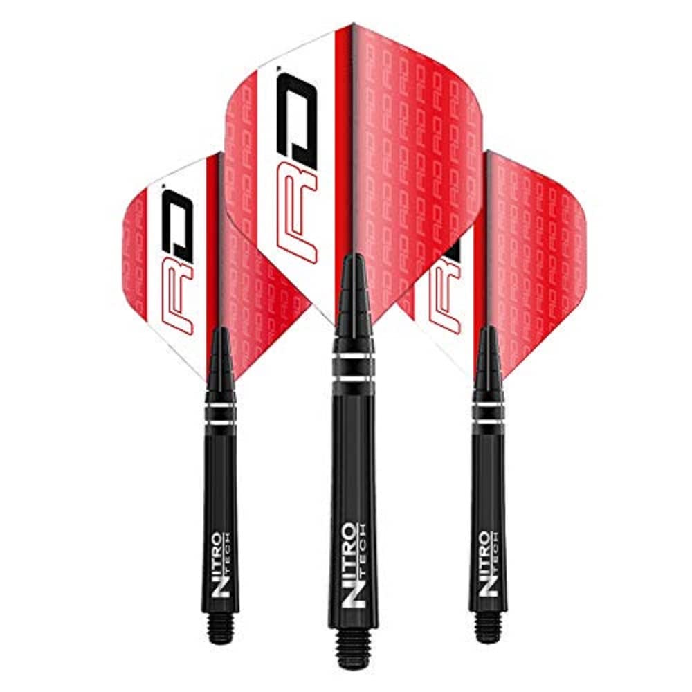 Hardcore XT Red Flight & Black Nitrotech Stem Combo (4 sets per pack)