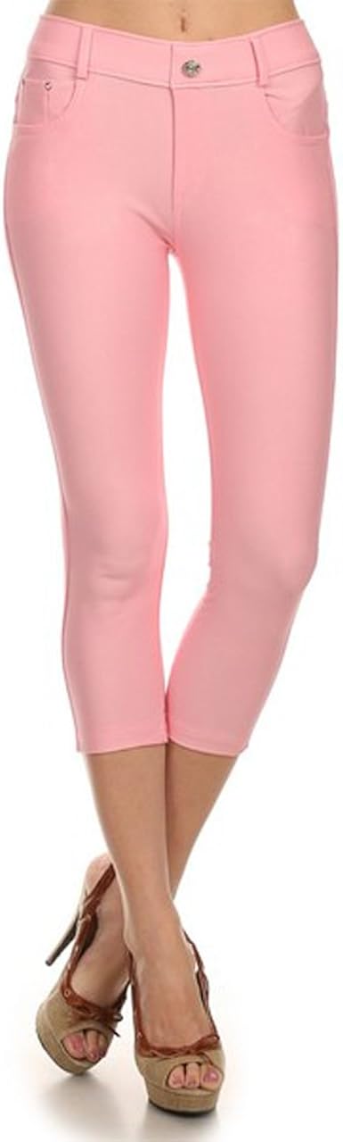 colored capri jeggings